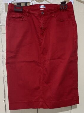 Jade Mackenze Apparel Classic Red Pencil Skirt